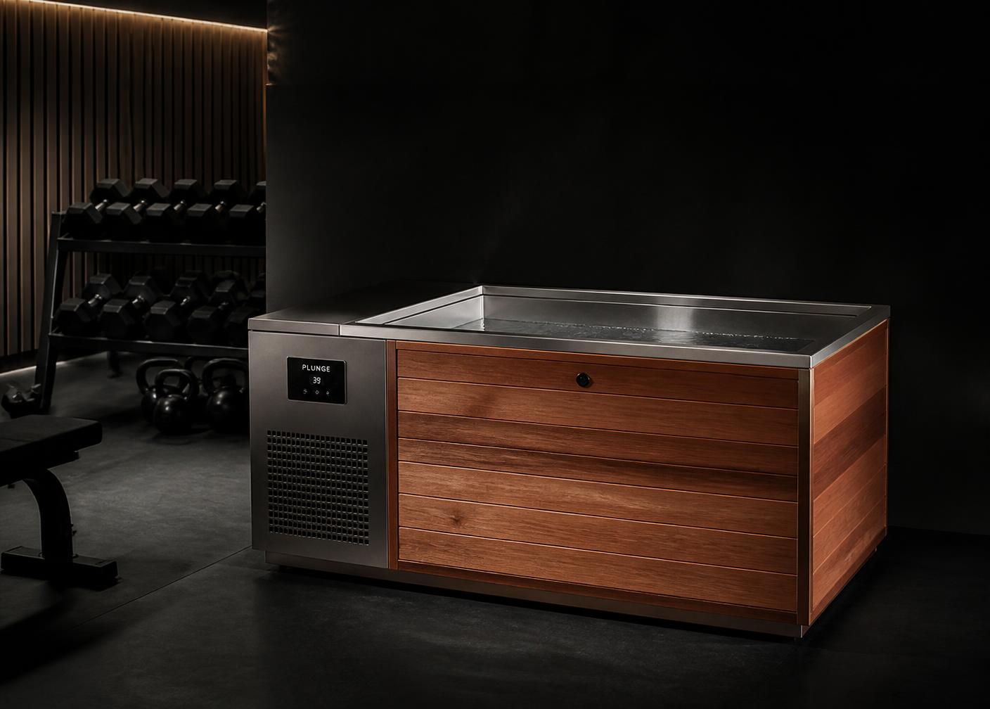 KOVA Stay commercial cold plunge system installed in a wellness space